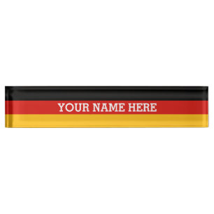 DUITSE VLAGKLEUREN + jouw tekst Naambordje