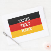 DUITSE VLAGKLEUREN + jouw tekst Rechthoekige Sticker (Envelop)