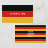 DUITSE VLAGKLEUREN + jouw tekst Visitekaartje (Voorkant / Achterkant)