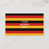 DUITSE VLAGKLEUREN + jouw tekst Visitekaartje (Achterkant)