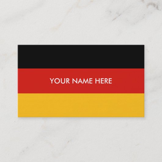 DUITSE VLAGKLEUREN + jouw tekst Visitekaartje (Voorkant)