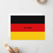 Duitse vlagkleuren Schwarz Rot Gold gepersonalisee Notitiekaartje (Voorkant / Achterkant in situ)