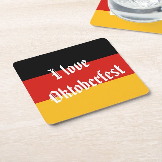 DUITSE VLAGKLEUREN + uw ideeën Kartonnen Onderzetters (Schuin)