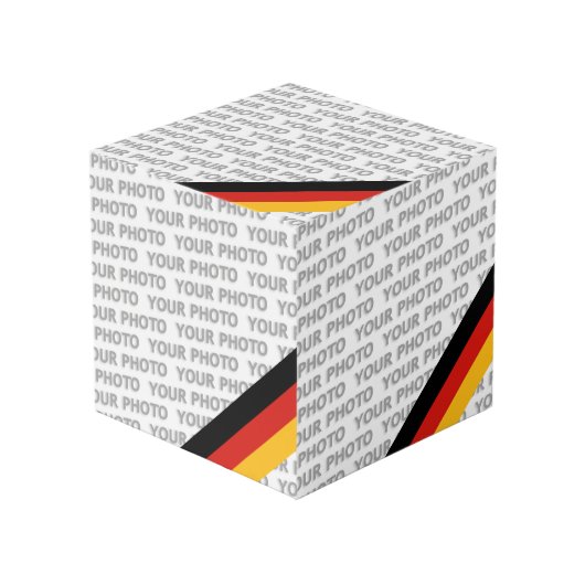 DUITSE VLAGKLEUREN + uw ideeën Kubus (Voorkant hoekig)