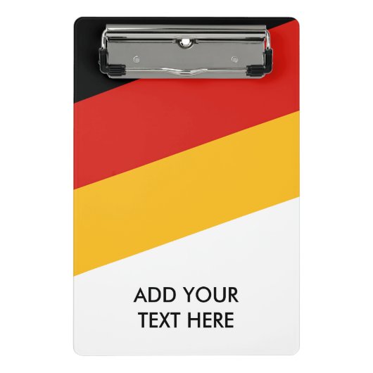 DUITSE VLAGKLEUREN + uw ideeën Mini Klembord (Voorkant)