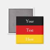 Duitse vlagkleuren zwart rood goud op maat magneet (Voorkant / Achterkant)