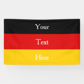 Duitse vlagkleuren zwart rood goud op maat spandoek (Horizontaal)