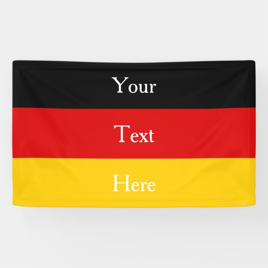 Duitse vlagkleuren zwart rood goud op maat spandoek (Horizontaal)