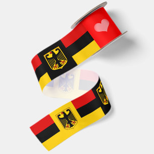 Duitse Vlaglint, Adelaar, Hart, Duitsland Satijnen Lint