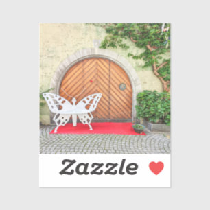 Duitse vlinderdeur sticker