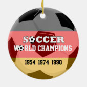 Duitse voetbalkampioen 3 maal wereldkampioenschap keramisch ornament (Achterkant)