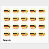 Duitse Voetbalsticker Ronde Sticker (Vel)