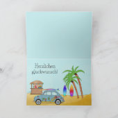 Duitse vogeldag Aloha Surf Fiat 500 Kaart (Binnen)