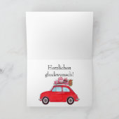 Duitse vogelretro Fiat 500 Kaart (Binnen)