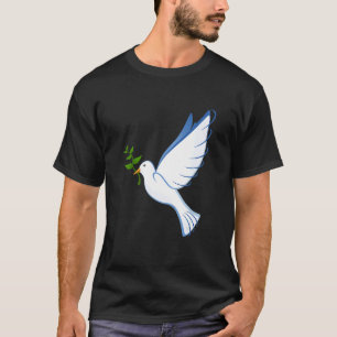 Duitse vredes vliegende olijftak symbool vleugels t-shirt