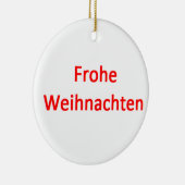 Duitse vrolijk kerstfeest keramisch ornament (Rechts)