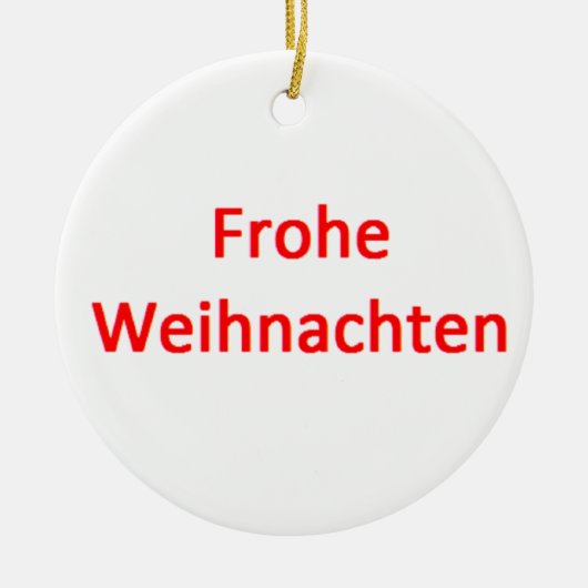 Duitse vrolijk kerstfeest keramisch ornament (Voorkant)