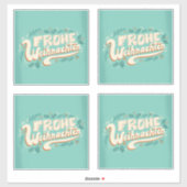 DUITSE VROLIJKE KERSTBELETTERING UIT WEIHNACHTEN STICKER (Vel)