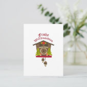 Duitse Vrolijke Kerstmis Feestdagenkaart (Staand voorkant)