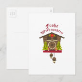 Duitse Vrolijke Kerstmis Feestdagenkaart (Voorkant / Achterkant)