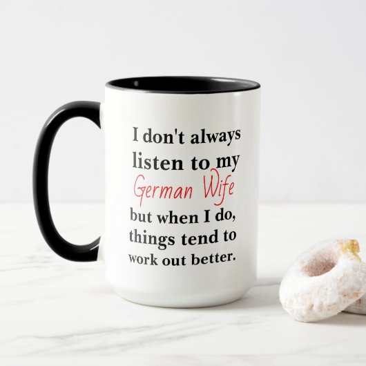 Duitse vrouw mok (Met donut)