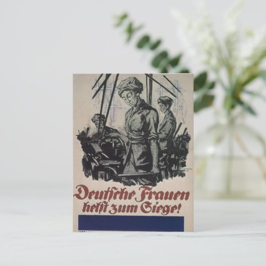 Duitse vrouwen, work_Propaganda Poster Briefkaart (Staand voorkant)