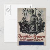 Duitse vrouwen, work_Propaganda Poster Briefkaart (Voorkant / Achterkant)