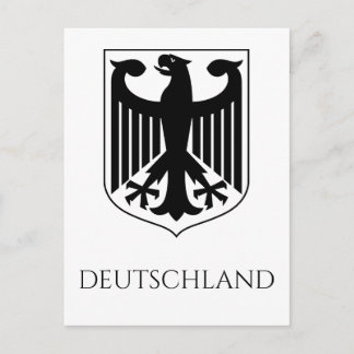 Duitse Wapen Deutschland Zwart en Wit Briefkaart