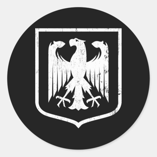 Duitse wapenschild Eagle - Deutschland Ronde Sticker (Voorkant)