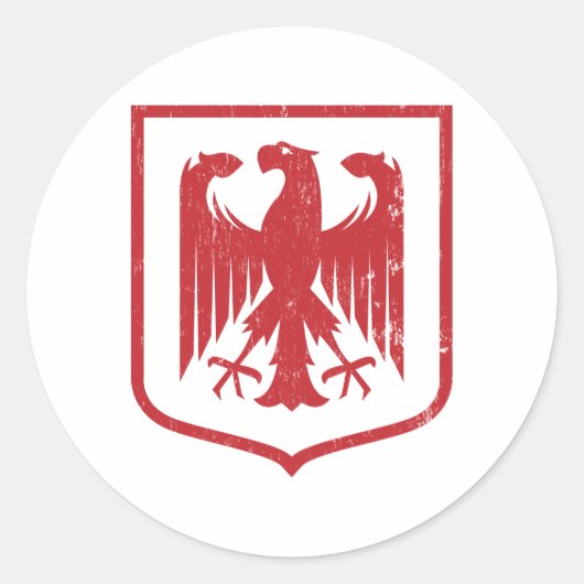Duitse wapenschild Eagle - Deutschland Ronde Sticker (Voorkant)