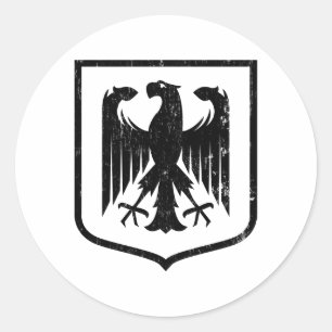 Duitse wapenschild Eagle - Deutschland Ronde Sticker