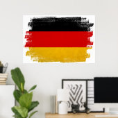 Duitse waspotlood met schetsvlag poster (Thuiskantoor)
