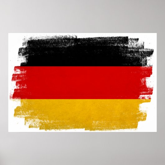 Duitse waspotlood met schetsvlag poster (Voorkant)
