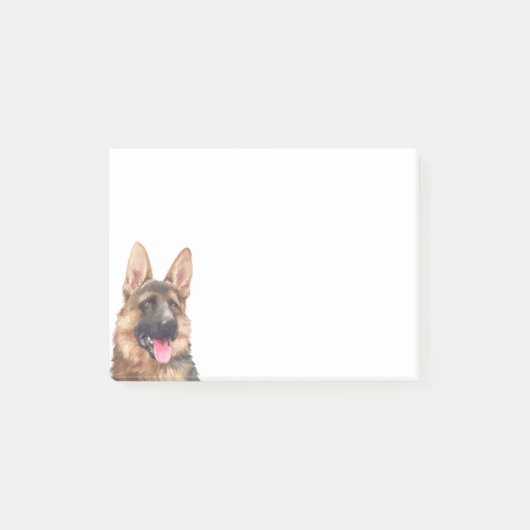 Duitse Waterverf Shepherd Dog Alsatian GSD Pet Post-it® Notes (Voorkant)