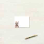 Duitse Waterverf Shepherd Dog Alsatian GSD Pet Post-it® Notes (Op bureau)