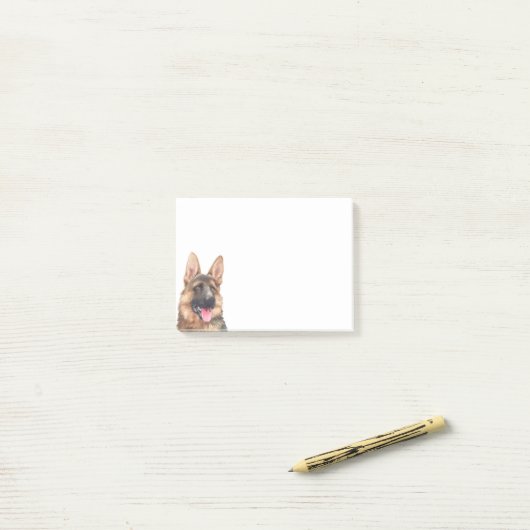 Duitse Waterverf Shepherd Dog Alsatian GSD Pet Post-it® Notes (Op bureau)
