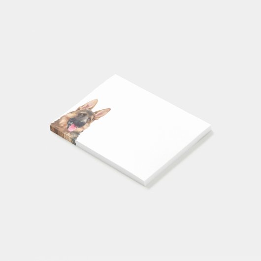 Duitse Waterverf Shepherd Dog Alsatian GSD Pet Post-it® Notes (Schuin)