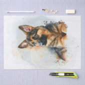 Duitse Waterverf Shepherd Puppy Tissuepapier (Craft)