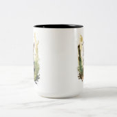 Duitse Waterverf Shepherd Whimsical Tweekleurige Koffiemok (Center)