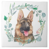 Duitse Waterverf Shepherd Wreater Ceramic Tegel Tegeltje (Voorkant)