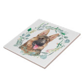 Duitse Waterverf Shepherd Wreater Ceramic Tegel Tegeltje (Zijkant)