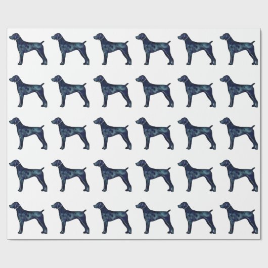 Duitse waterverf Shorthaired Pointer Black Cadeaupapier (Vlak)