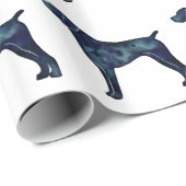 Duitse waterverf Shorthaired Pointer Black Cadeaupapier (Rol Hoek)