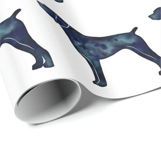 Duitse waterverf Shorthaired Pointer Black Cadeaupapier (Rol Hoek)