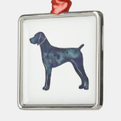 Duitse waterverf Shorthaired Pointer Black Metalen Ornament (Links)