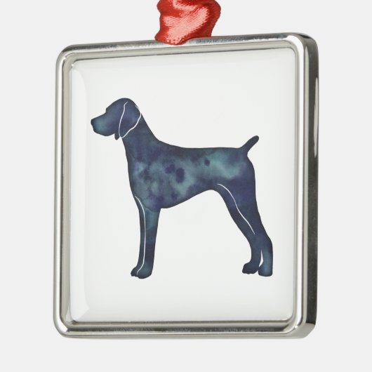 Duitse waterverf Shorthaired Pointer Black Metalen Ornament (Links)