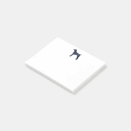 Duitse waterverf Shorthaired Pointer Black Post-it® Notes (Schuin)