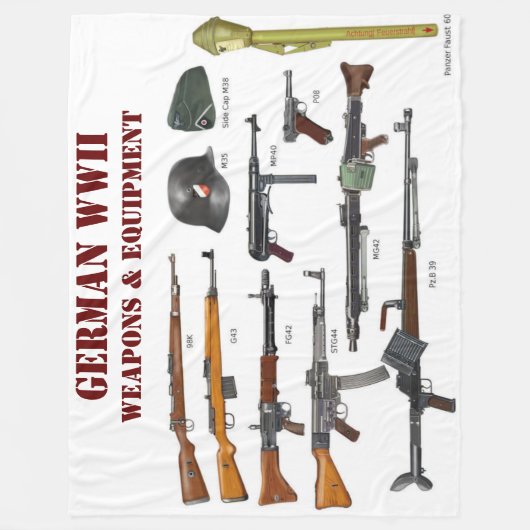 DUITSE WEEKWAPENS EN APPARATUUR FLEECE DEKEN (Voorkant)