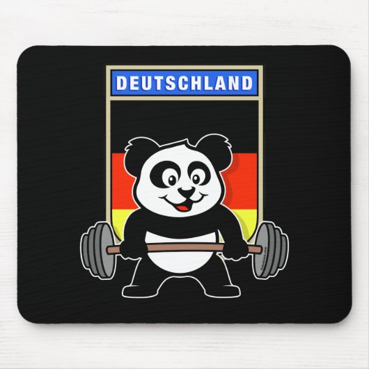 Duitse Weightlift Panda Muismat (Voorkant)