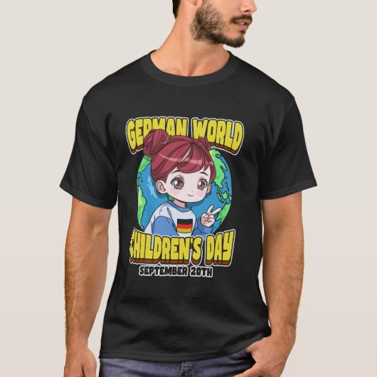 Duitse Wereld Kinderdag 20 september Cel T-shirt (Voorkant)